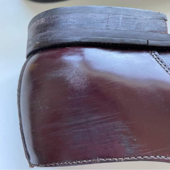 Burgundy Monkstraps Shoes 100% leather, size 9 - Picture 4 of 5